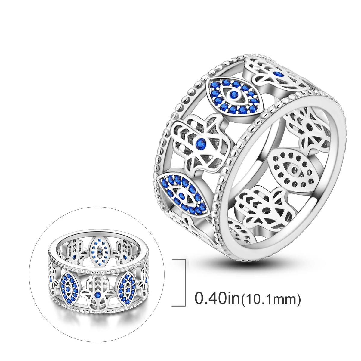 Women's 925 Sterling Silver Stackable Flower Ring, Engagement