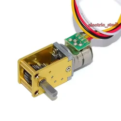 L-type Micro 10MM Speed Reduction Stepper Motor DC 5V 2-Phase 4-Wire Full Metal Gearbox Worm Gear Stepper Motor DIY Robot Car