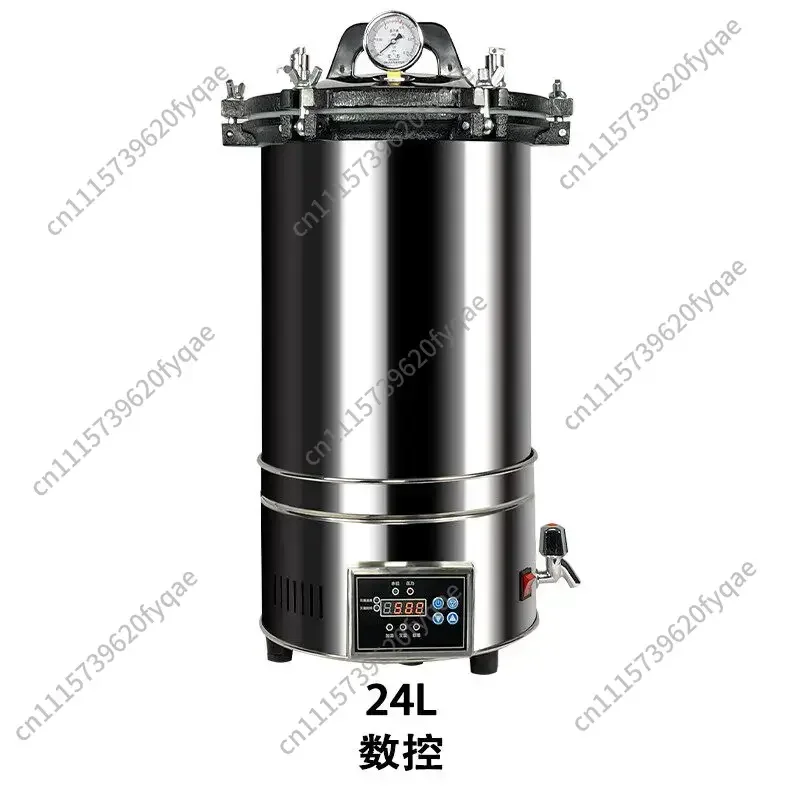 8L-25L Portable High Pressure Steam Autoclave, Stainless Steel Automatic Sterilization Pot