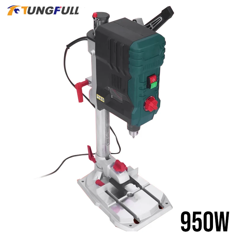 Multifuncional Mini Bench Drill Alta Precisão Metal Making Chuck Equipamento de Madeira Elétrica 950w