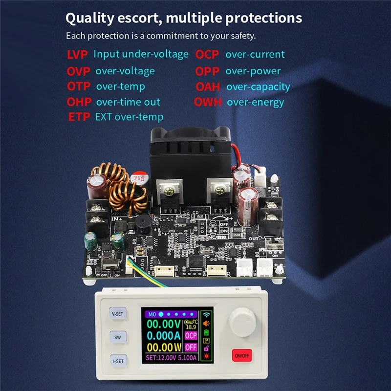 XY3607FS CNC DC Buck Boost Converter 7A 252W Laboratory Power Regulator Constant Voltage And Current Charging Module