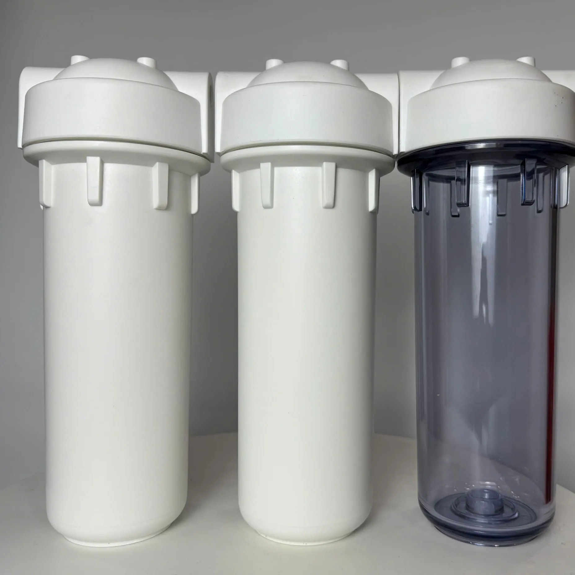 50PCS Set 3 Green Clear Housing RO Water Purifier Cartridges 100 Gpd Manual Power Source 10'' PP/UDF/CTO Carbon Block Filter Hou