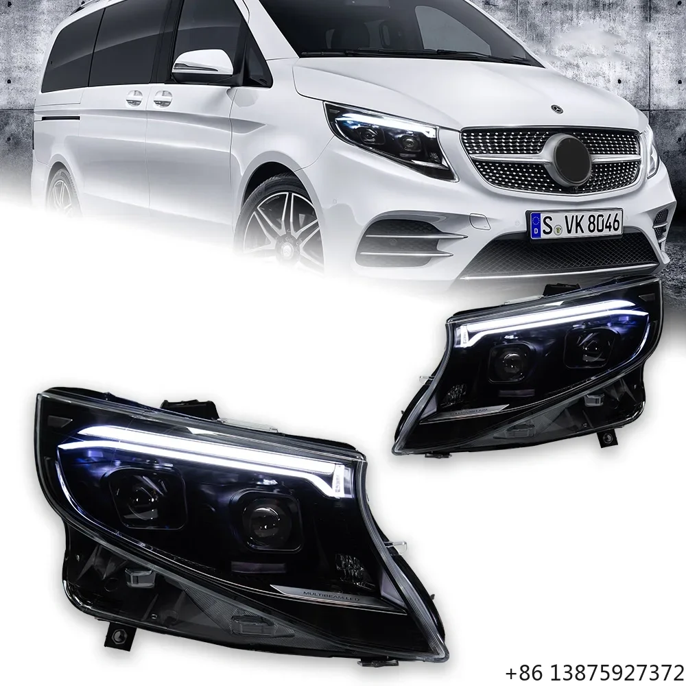 

Автомобильные фары для Vito 2016-2023 W447: Светодиодные фары, LED DRL, линзы-проекторы, динамические автоаксессуары