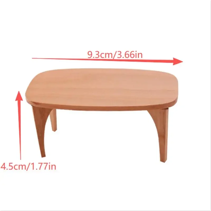 Nette Puppenhaus Miniaturen Kirsche Holz Couchtisch Schreibtisch Modell Mini Möbel Ornamente Kinder Pretend Spielen Spielzeug DIY Zubehör Geschenke