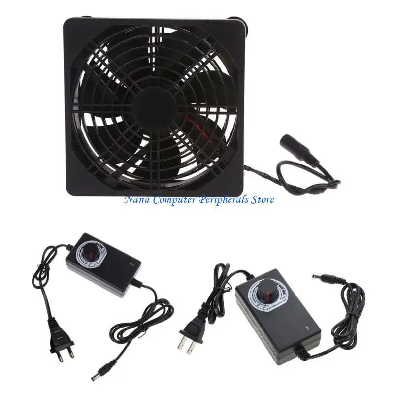 F68C 12CM Portable Cooling Fan 110V 220V Air Blower adjustment Speed 2000RPM for Mode