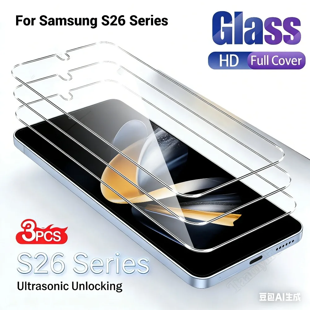 

Ультрапрозрачная защитная пленка для экрана Samsung Galaxy S26 S25 S24 Ultra S23 S22 S21 Plus S25 S26 Edge, 3 шт., закаленное стекло с твердостью 9H