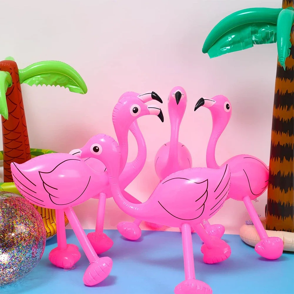 PVC Inflatable Flamingo Balloon Toys Summer Swimming Pool Beach Hawaii Holiday Party Floating Toys Shark Dolphin Palm Tree Balls