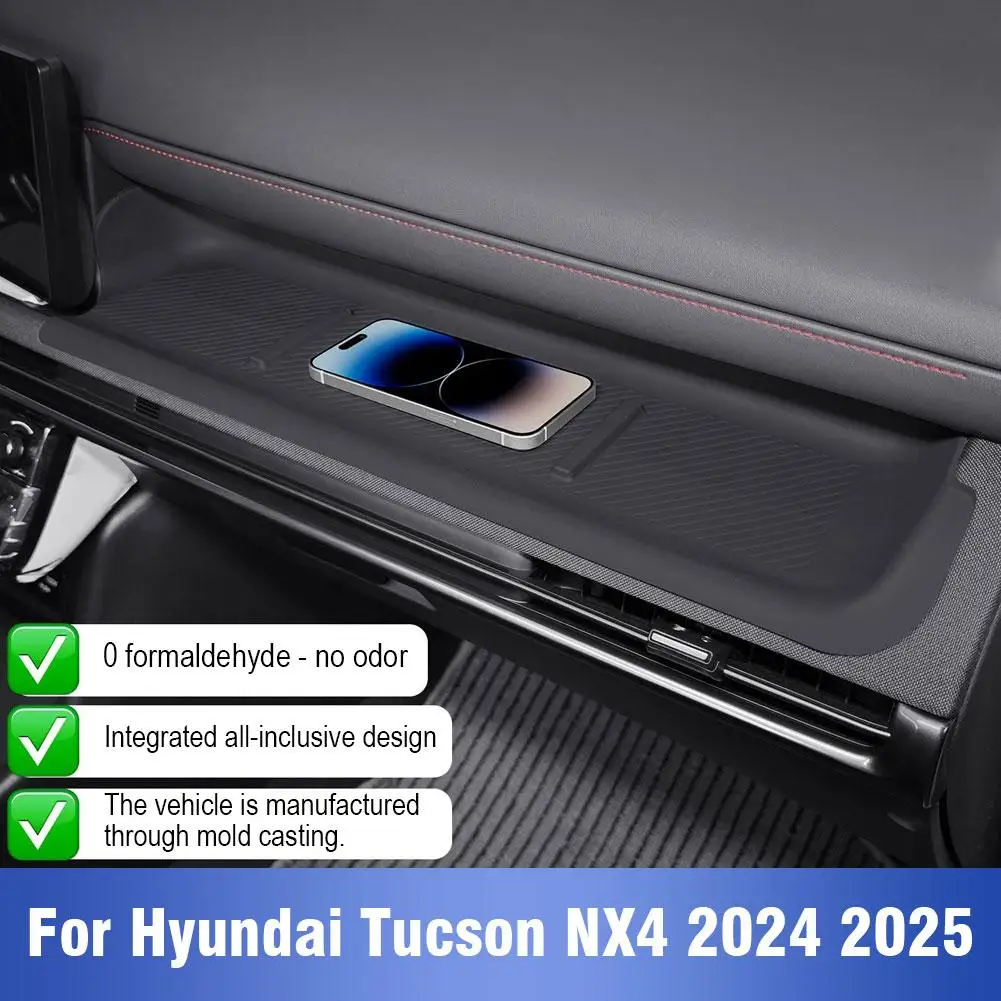 

Car Interior Silicone Protective Pad for Hyundai TUCSON NX4 2024 2025 Front Passenger Dashboard Decoration Accessories M7T5