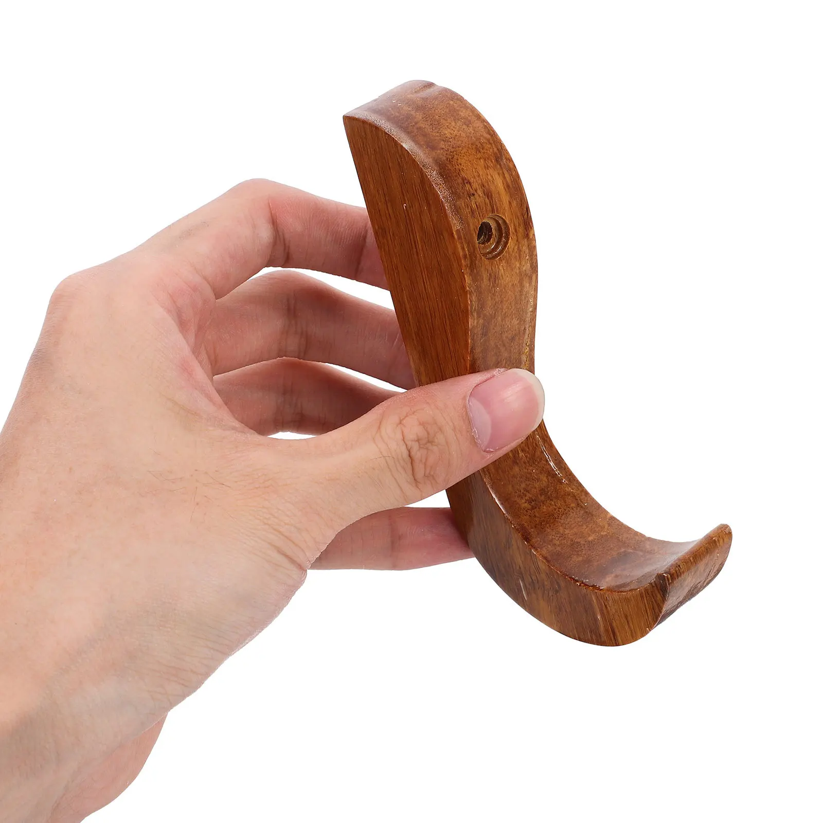 خطاف تثبيت على الحائط الخشبي بتصميم مدبب من الخيزران للمناشف وحقائب الظهر وحامل قوي للمطبخ والحمام #6