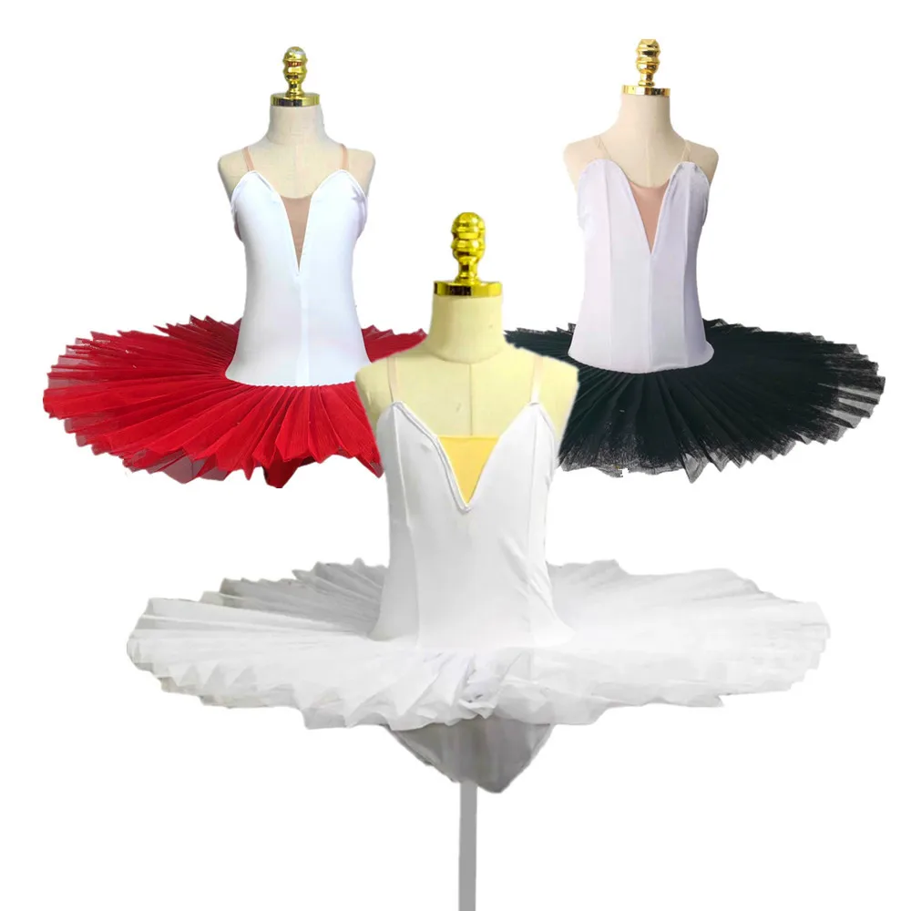 

Белая детская балетная юбка-пачка костюмы Лебедь озеро танцевальные ремни