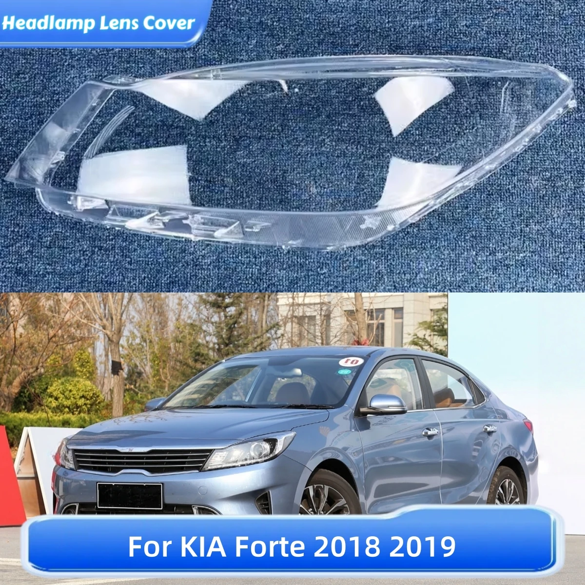 

For KIA Forte 2018 2019 Automotive Parts and Accessories Shade Headlight Headlight Lights Glass