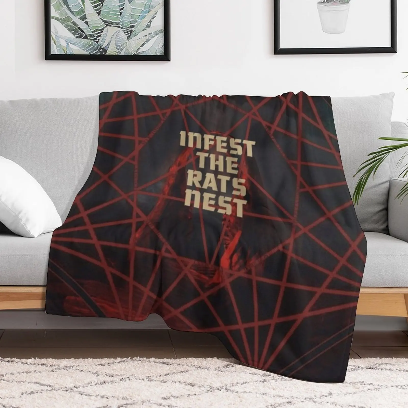 Nonagon Infinity x Infest The Rats Nest Throw Blanket Kid'S christmas decoration Soft Beds blankets and throws Blankets