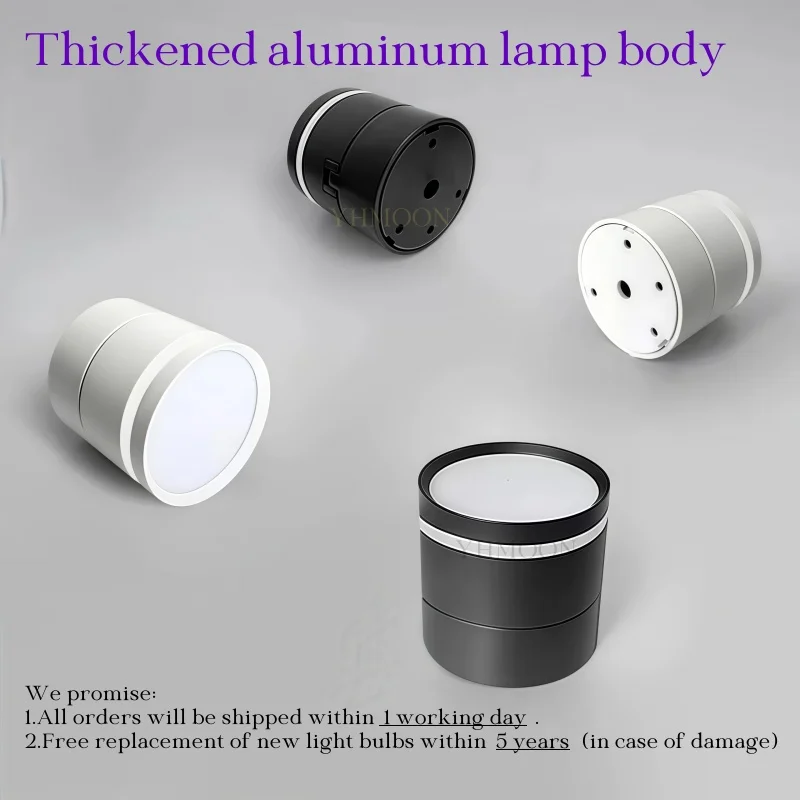 Rotating LED Full Spectrum Surface Mounted Dimmable Downlight AC110V-230V Anti Glare Ceiling Lamp 5W7W10W15W20W Spotlight Indoor