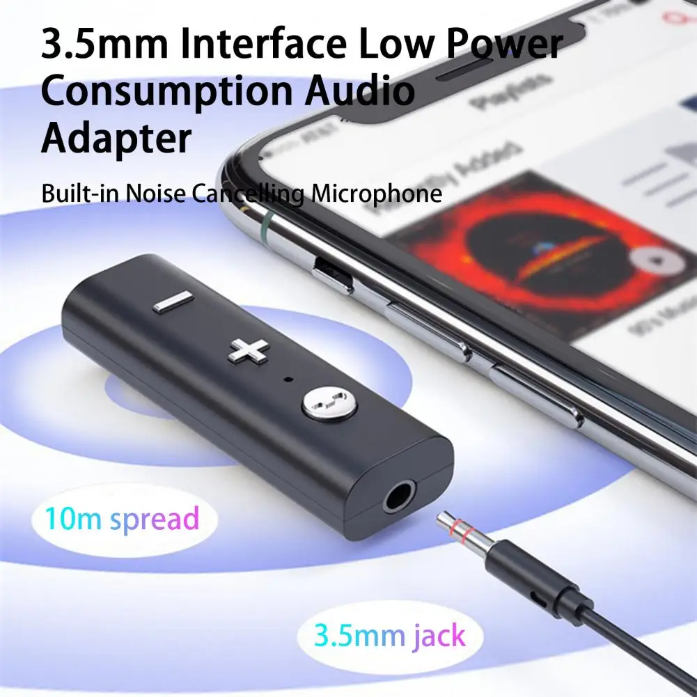 

Audio Receiver Professional 11mW 3.5mm Interface HandsFree Calling Car Wireless Music Audio Adapter Car Supply