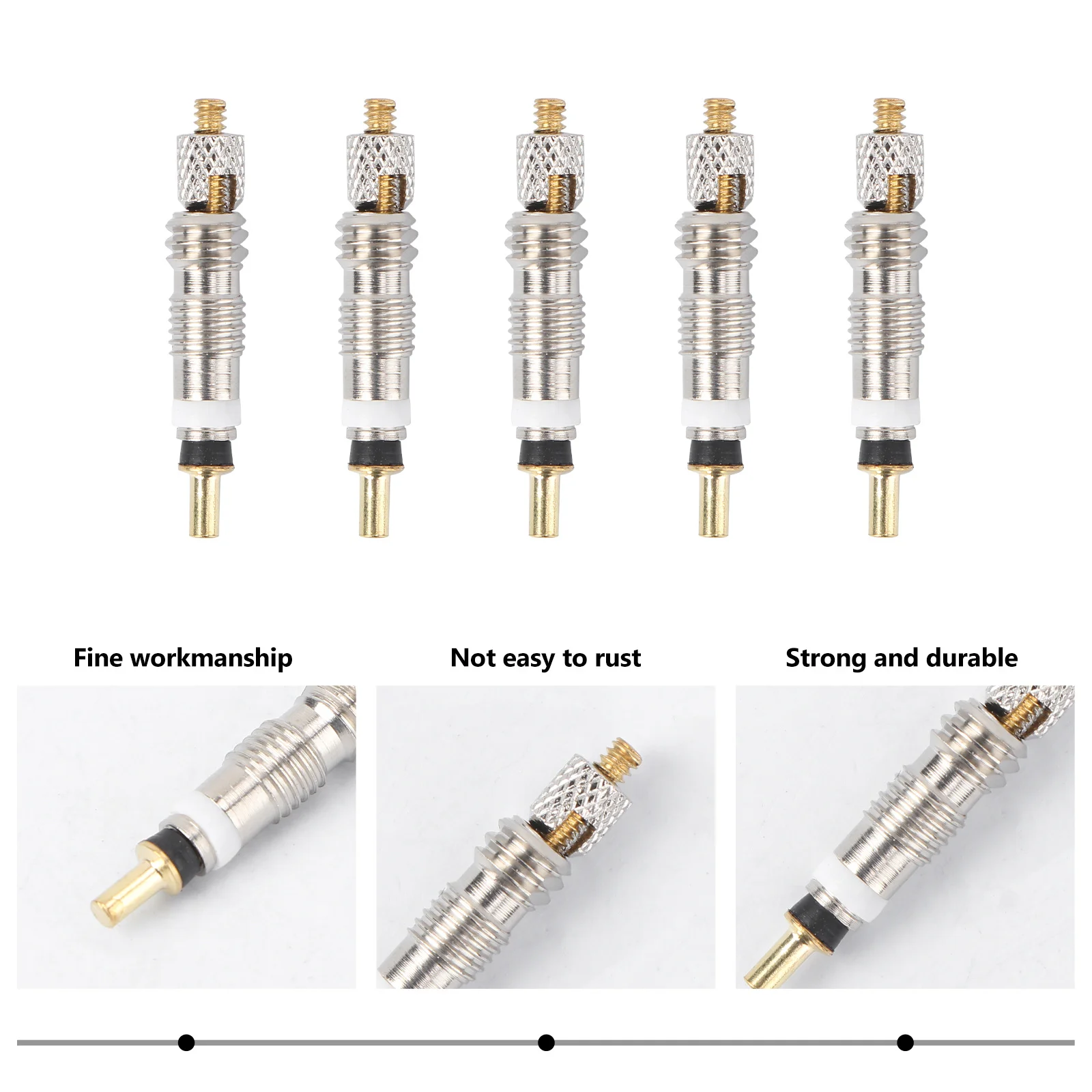 

10Pcs Tire Stem Core Replacement Heavy Duty Motorcycle Tire Tyre Core Seal Spring Loaded Pin High Pressure Up to 300psi