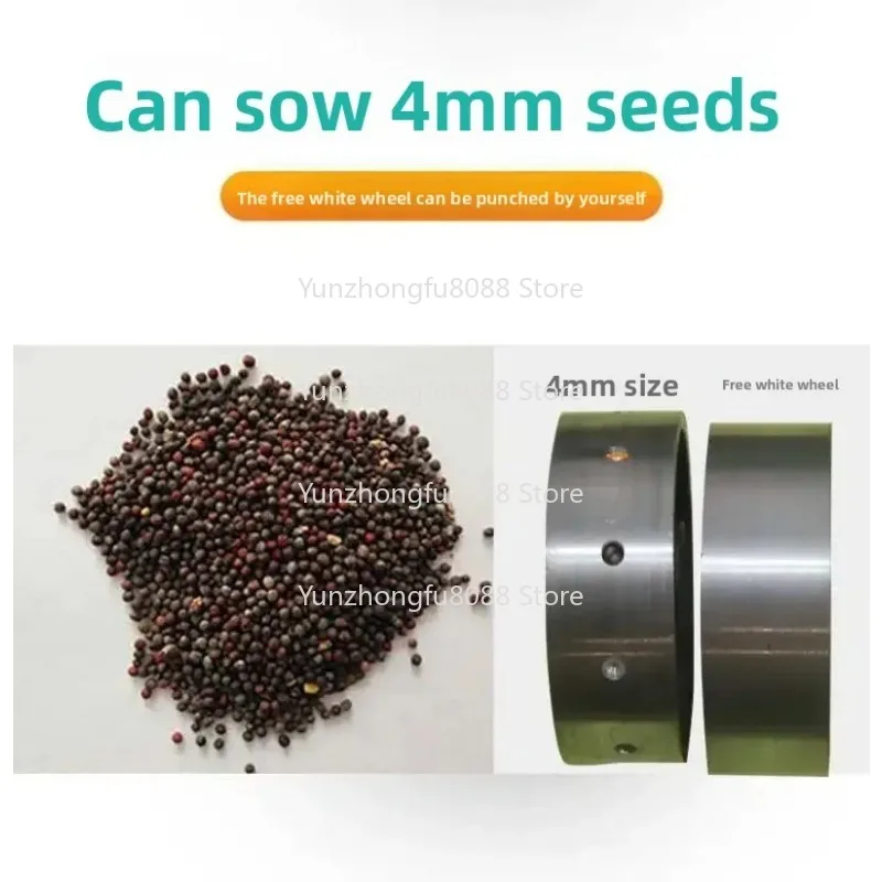 Mini  Farm Single Row Double Wheel Hand Push Vegetable Maize Soybean Planter  Cabbage Radish Coriander Planter Precision Seeder