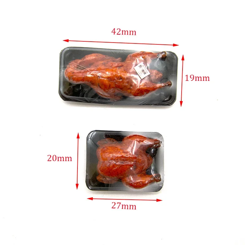 1Pcs 1/12 Doll House Miniature Roast Chicken Duck Simulation Food Model Toys for Mini Decoration Dollhouse Accessories