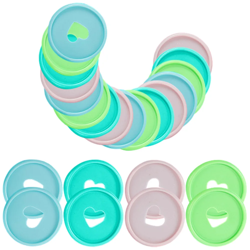 

80pcs Macaron Color Binding Buckles Heart Binder Discs Waterproof PP Material Strong Hold for Book Office Artists