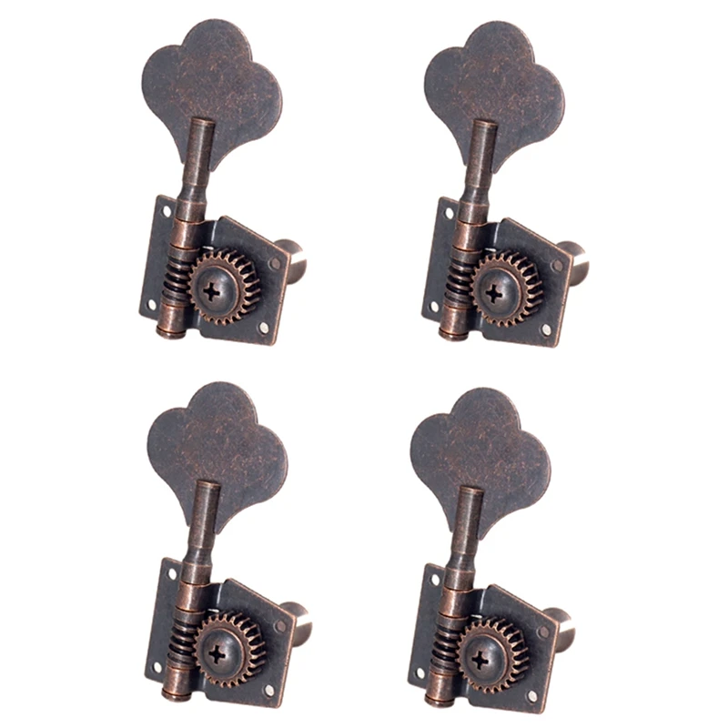 Guitar Vintage Open Bass Guitar Tuning Key Pegs Machine Heads Tuners 4R For 4 Strings Bass