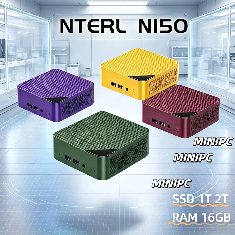 2026 Intel Core N150 Mini PC Computer 16GB 1TB Gaming Computer WiFi 6 USB Portable Mini Desktop PC New Slim Portable
