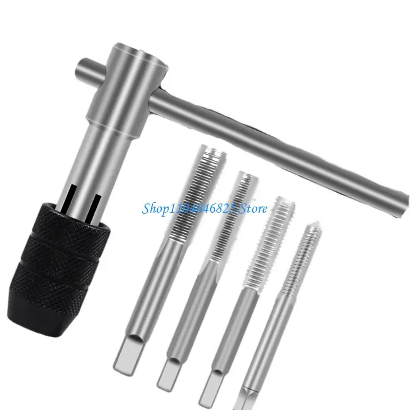 T-Handle Tap Wrench Precisions Thread Maker Set With Multiple Size Option For Metal Plastic Material Processing