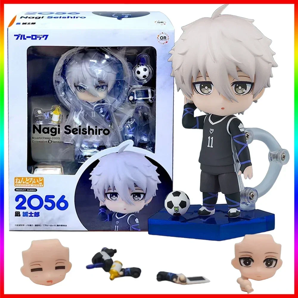 

Blue Lock Nagi Seishirou 10CM Anime Figure PVC Model Toy With Stand Face Replacement Accessories Gift For Fans Collectible