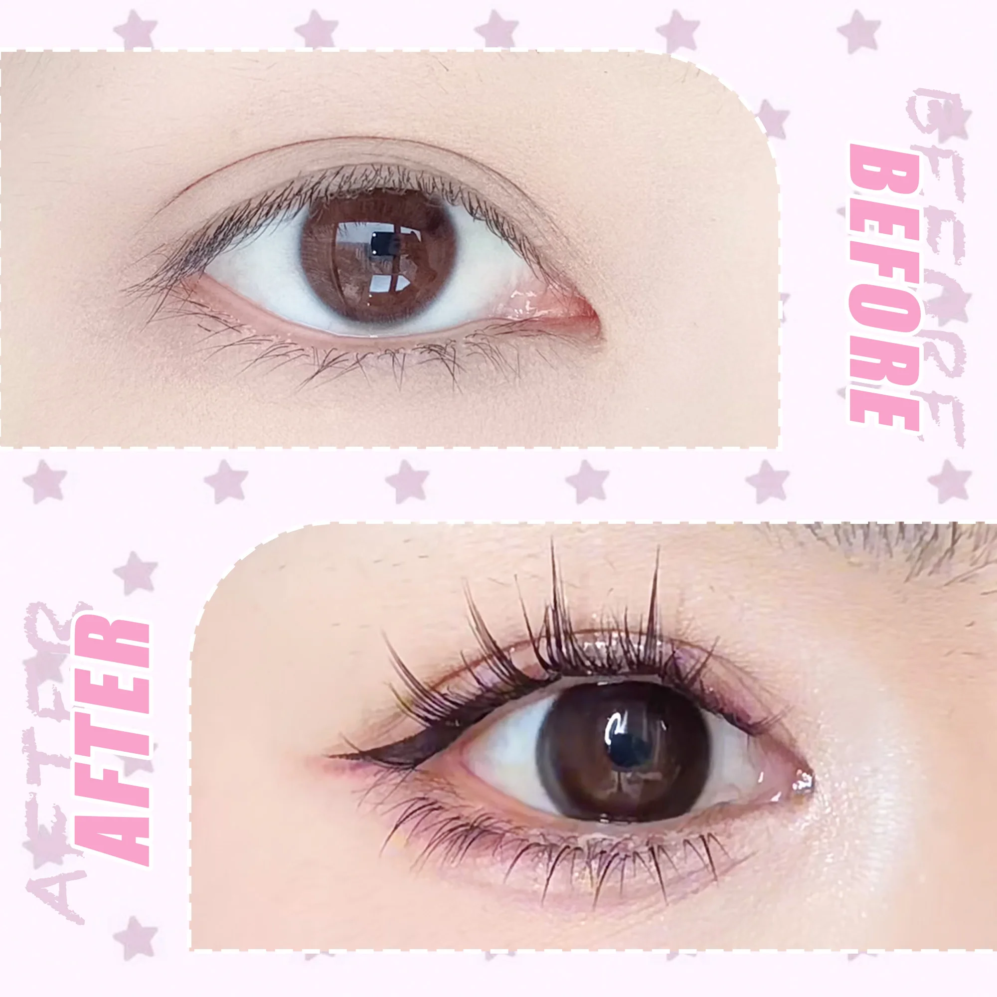 10-reihige untere Wimpernverlängerungen – „Little Flame“-Stil (professioneller Cluster-Typ) – Natürlich aussehende untere Wimpern / koreanischer Stil – Detail 3