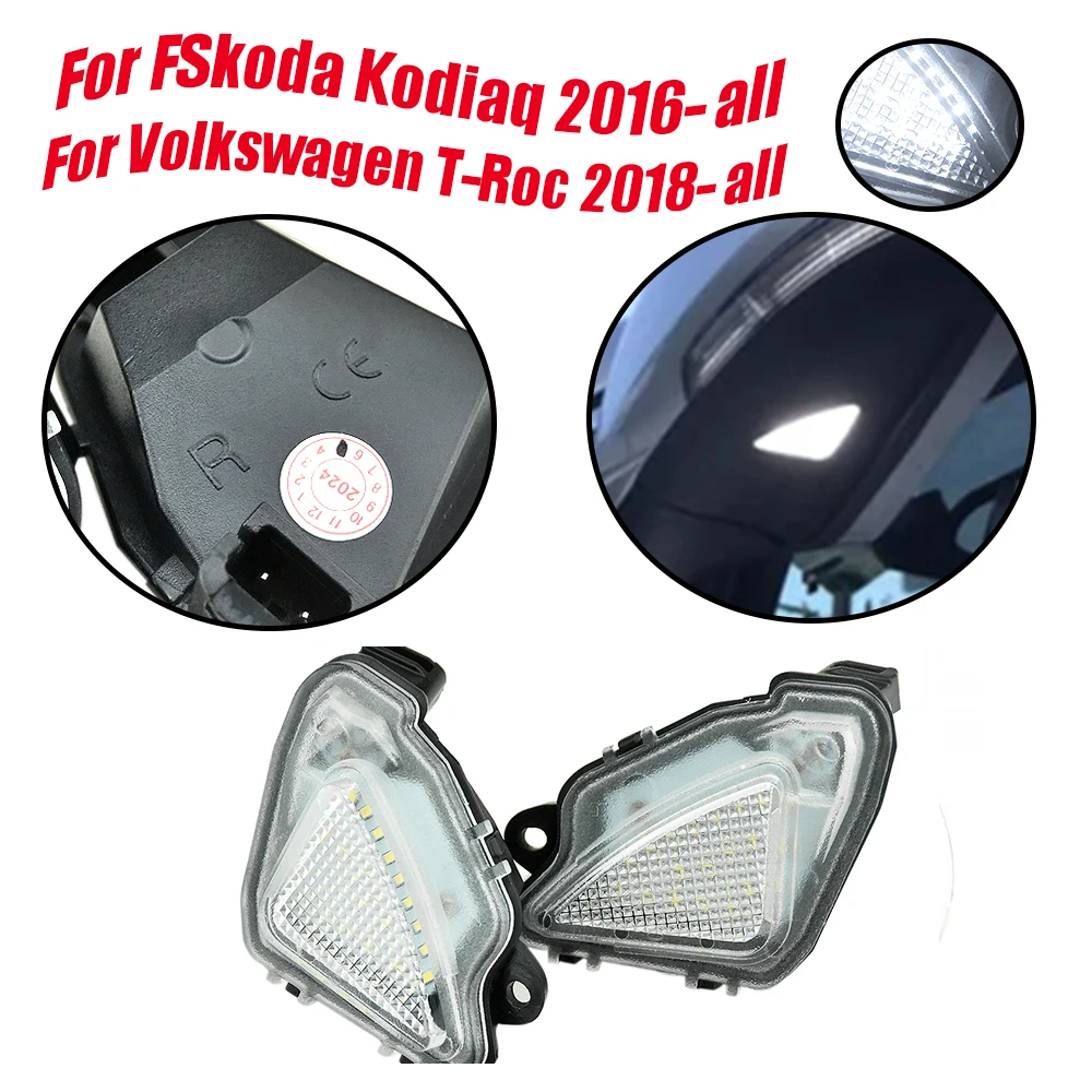 

Plug&Play 2pcs LED Under Side Mirror Puddle Light Courtesy Lamp For Skoda Superb III 2015-2024(Typ 3V) Car Accessories