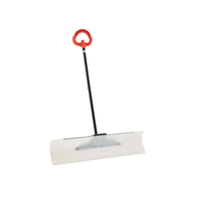 

Snow Pusher Shovel HDPE Plastic Ergonomic Anti Slip Grip Segmented Handle Metal Edge Portable Snow Removal Tool
