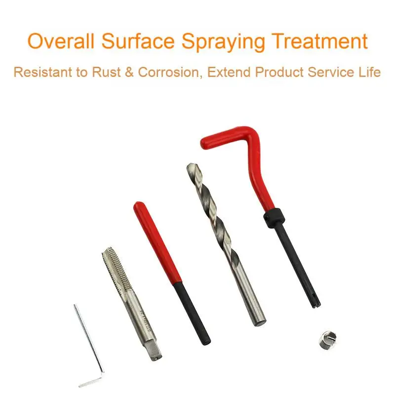 261Pcs Thread Repair Kit, Tap Drill Bit Set, Hand Self-tapping Thread Inserts, Thread Repair Tool