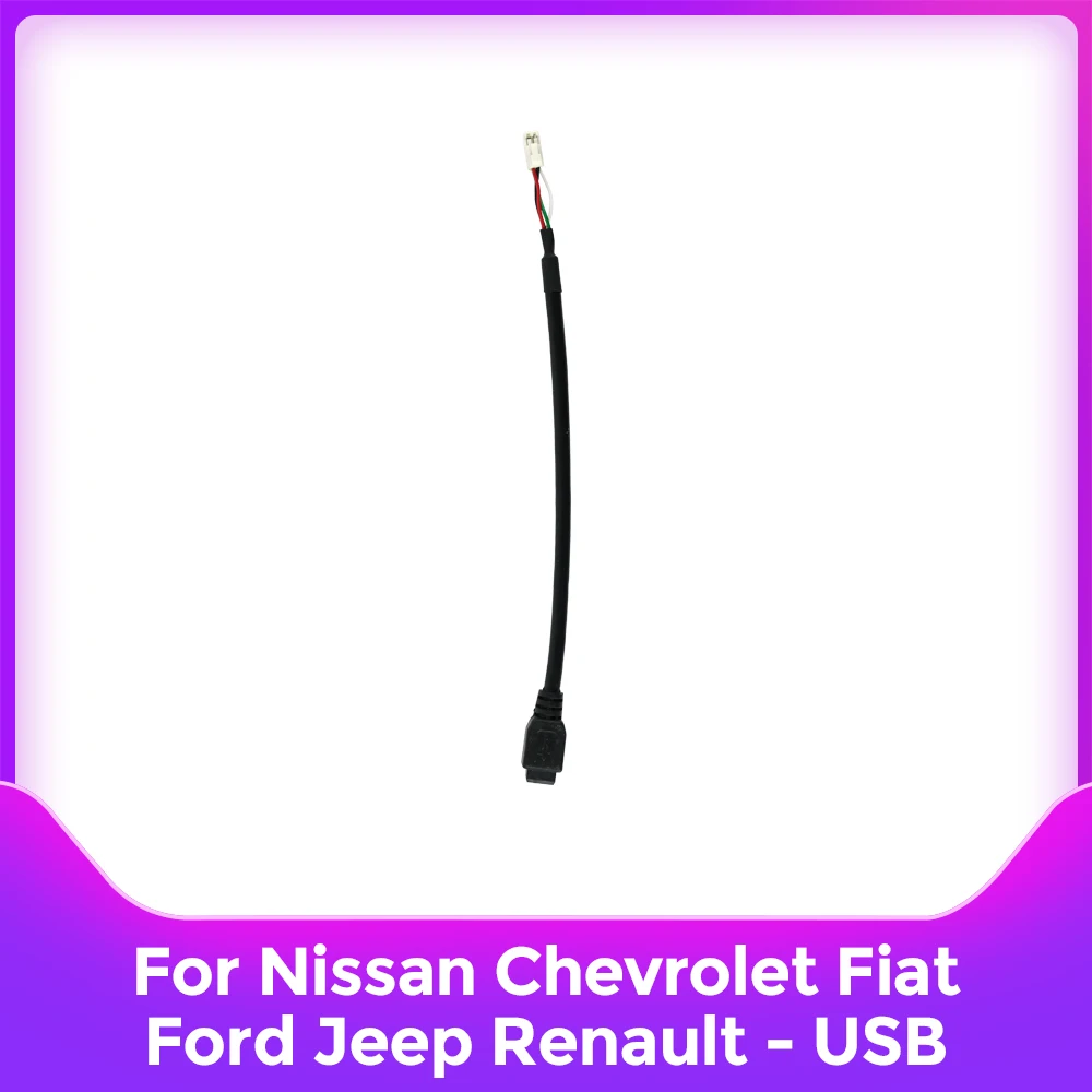 Car Android Radio 4Pin USB Wire Harness Cable Stereo Adapter for Toyota/Honda/Mazda/Nissan/Chevrolet/Fiat/Ford/Jeep/Renault