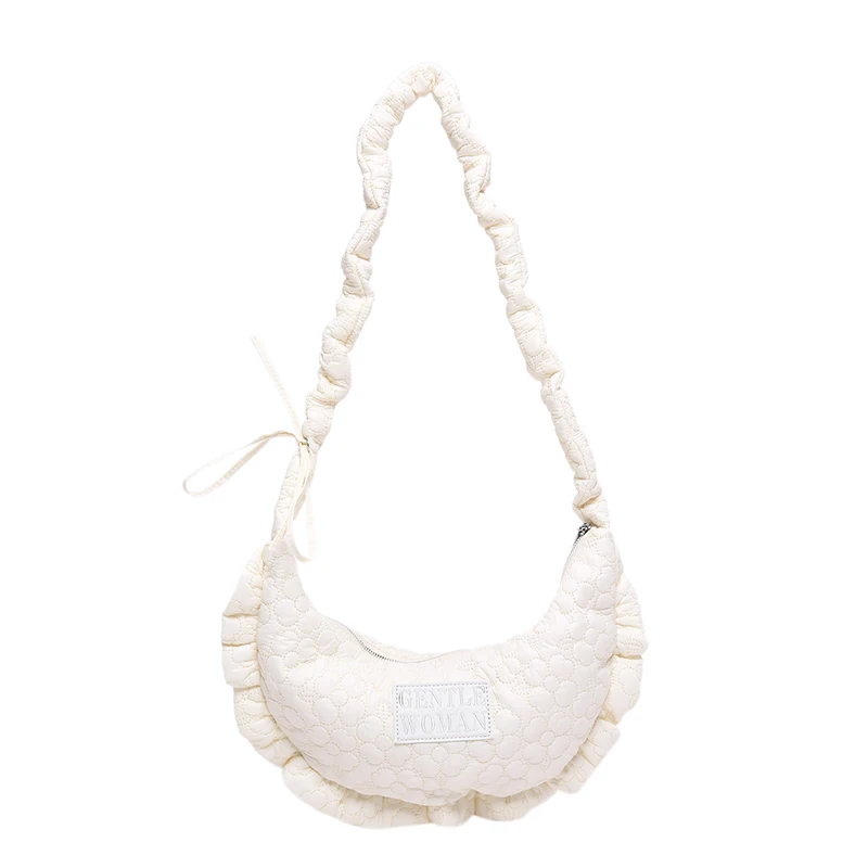 Borsa a tracolla imbottita Borsa a tracolla leggera Borsa a tracolla morbida Borsa tote a bolle di grande capacità per le donne Lavoro Shopping Viaggi