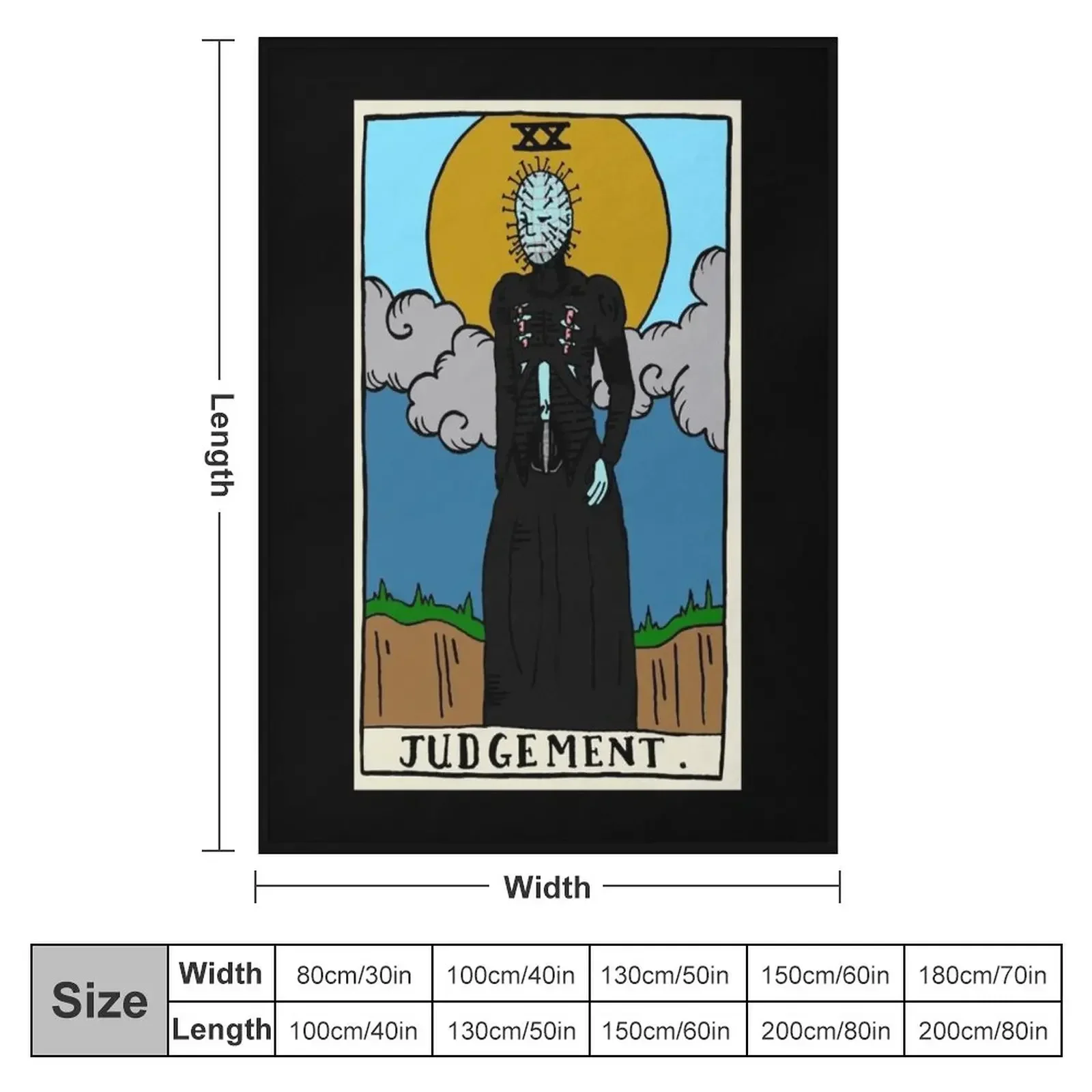 Horror Pinhead Arcana Pinhead Judgement Throw Blanket Plush Plaid on the sofa Personalized Gift anime Blankets