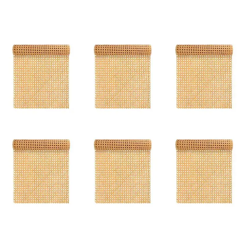 

6Pcs 16-Inch Wide Natural Rattan Webbing 40-Inch Long (3.3 Ft.) Rattan Webbing Rolls For Furniture,Chairs, Cabinets