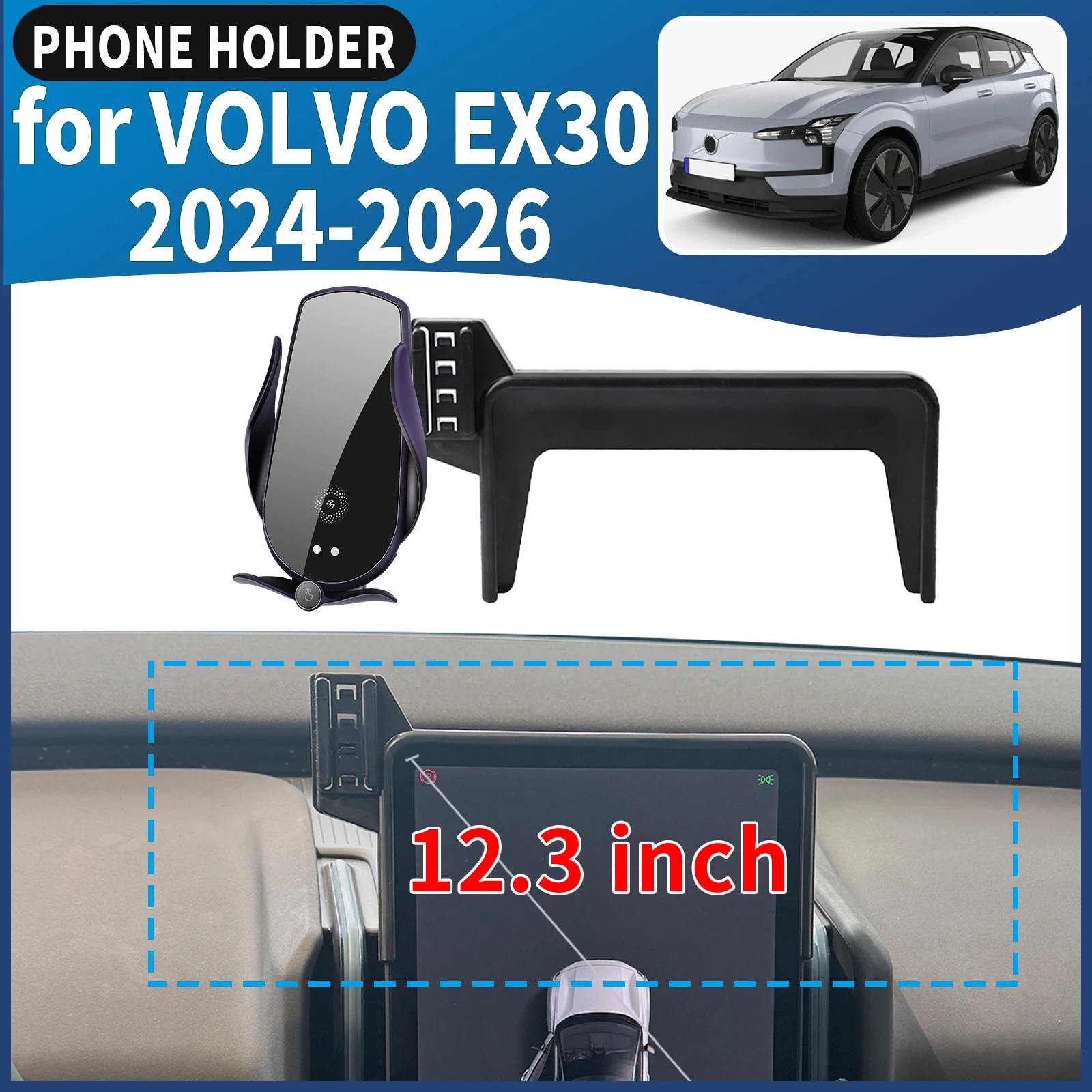 

fit for VOLVO EX30 2024 2025 2026 ​​Car Phone Holder Mount Vehicle-Specific GPS Navigation Easy Installation accessoires