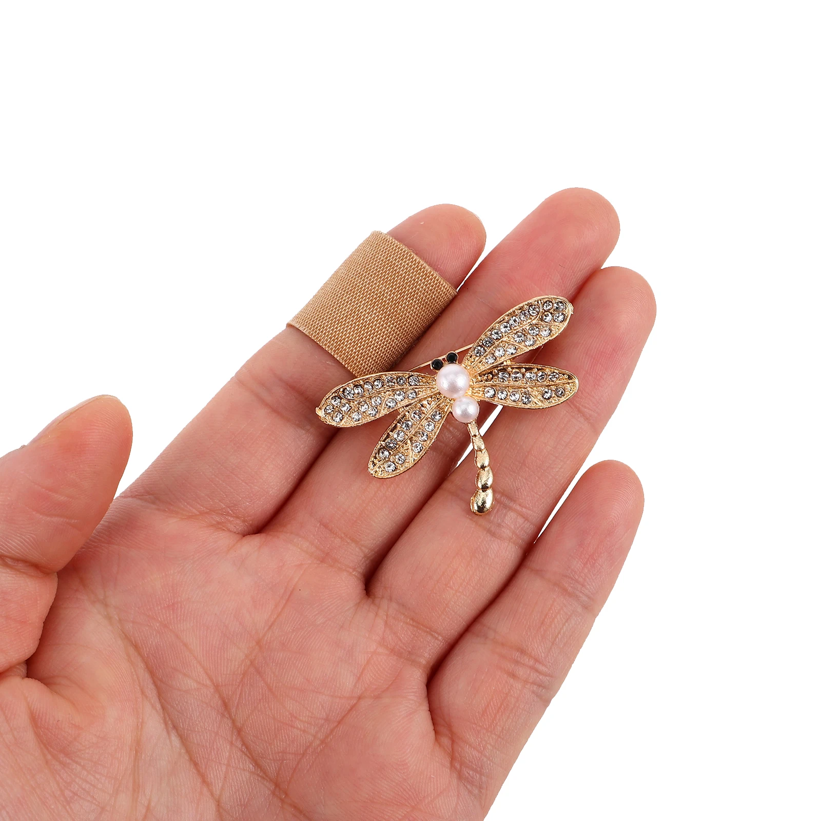 

Rhinestone Dragonfly Vintage Crystal Pins Crystal Lapel Pins Decorative Women Suit Accessories Pearl Jewelry Brooches