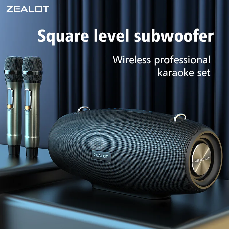 Zealot S67 60W High Power Wireless Speakers With Microphone Karaoke Bluetooth Portable Subwoofer Super Bass Stereo Boombox Party