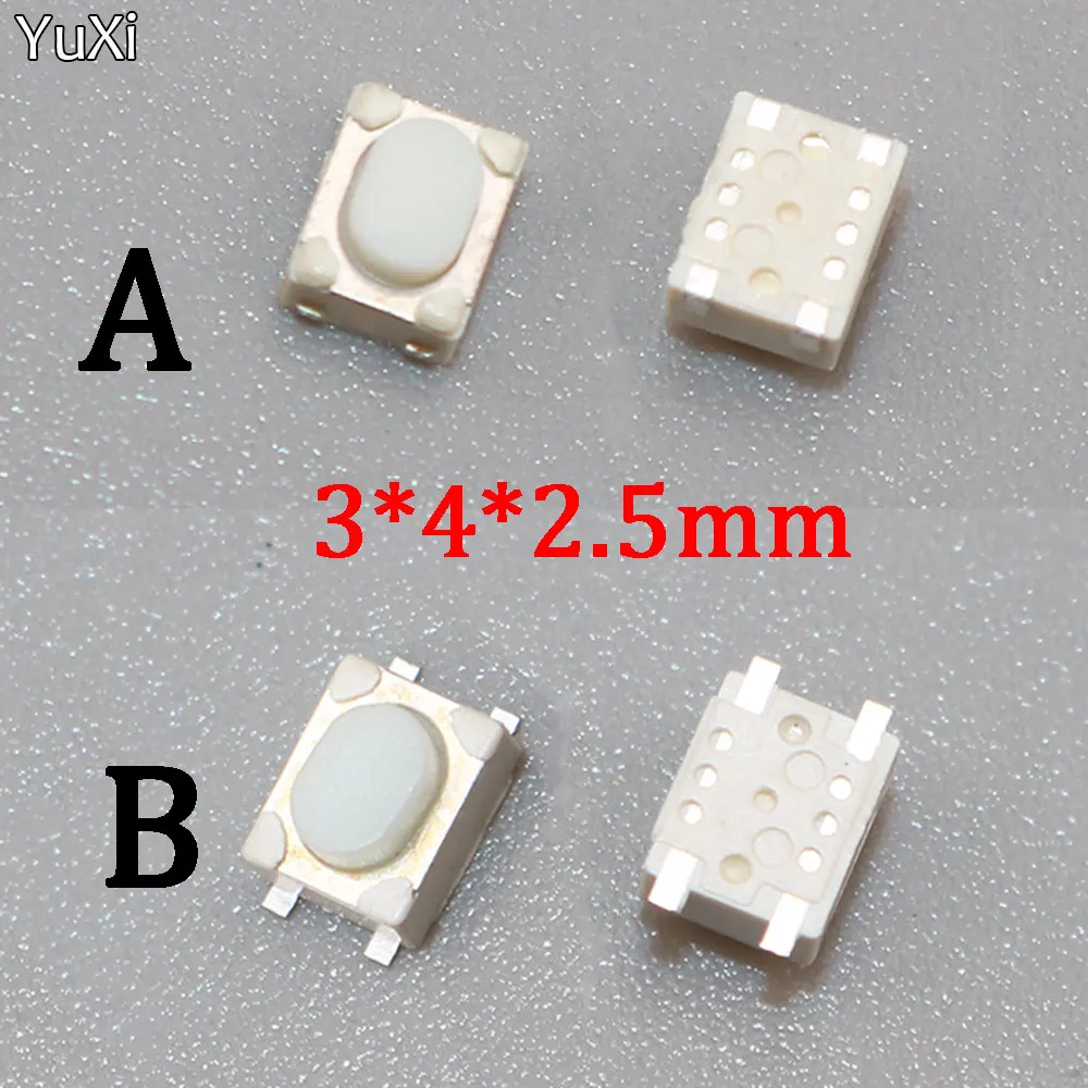 10 sztuk SMD 4Pin 3X4X2,5 MM biały dotykowy takt mikroprzełącznik przyciskowy chwilowy 3*4*2,5 mm