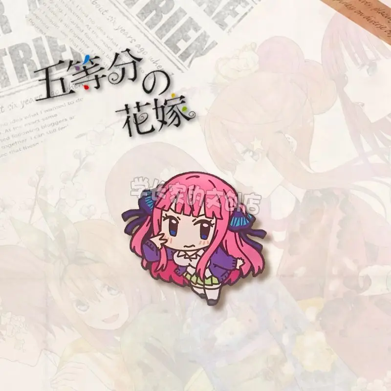 5 шт. новый аниме Nakano Ichika Nakano Nino акриловый значок брошь мультяшные булавки DIY украшения рюкзак костюмы аксессуары для одежды