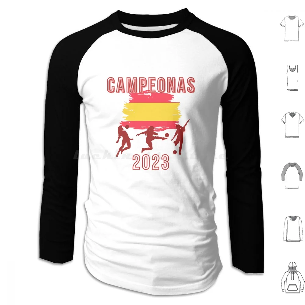Sudaderas con capucha de manga larga para mujer, ganador de España, Putellas femeninas finales de fútbol, Bonmati, fútbol de España, 2023