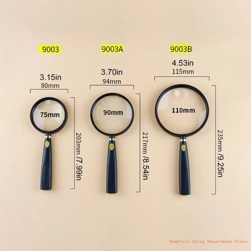 

5/6/13X Glass Lens for Newspaper Reading Magnifier Lens