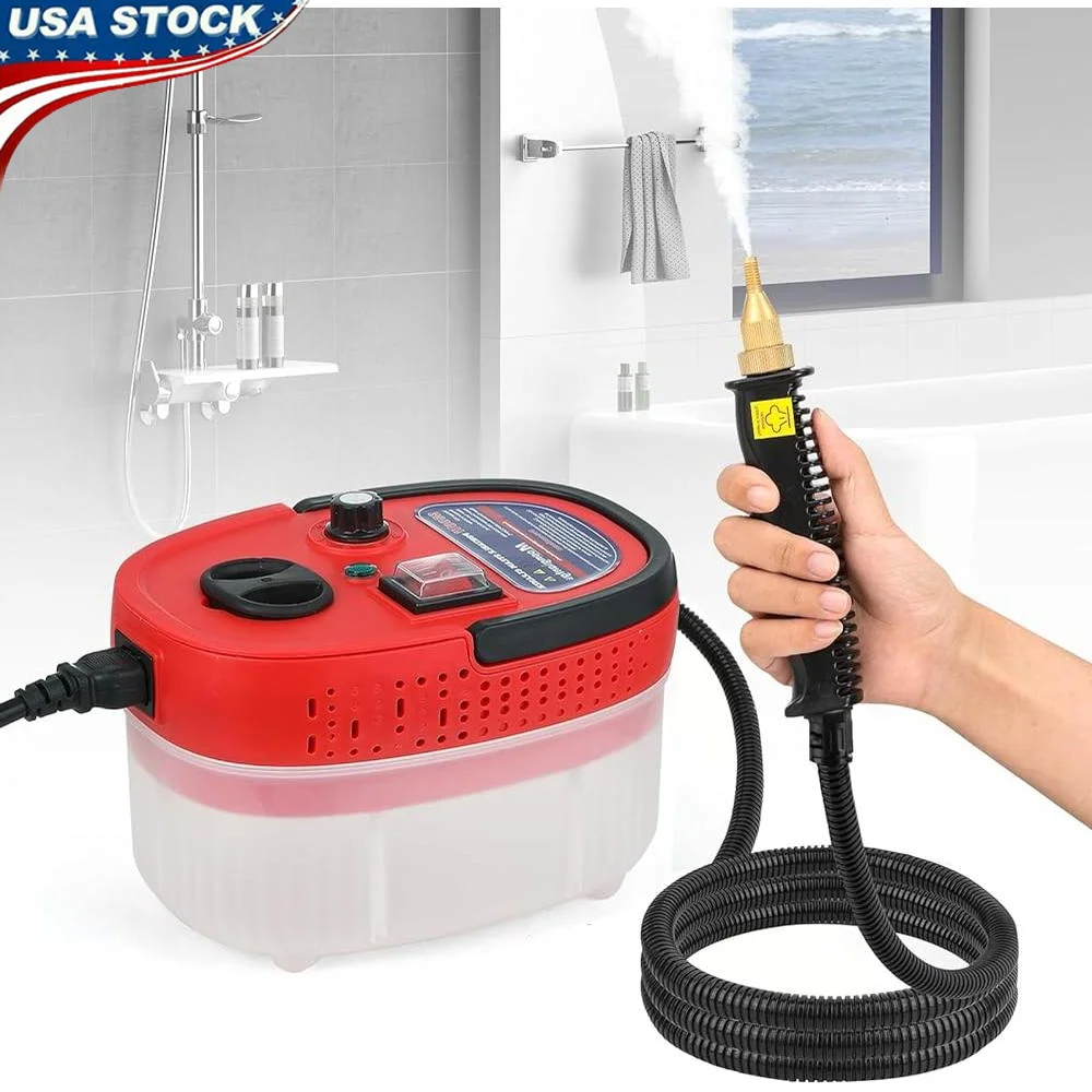 

Handheld Steam Cleaner 2500W High Pressure Portable Cleaner Home Kitchen Car Upholstery Tile Grout with Accessories