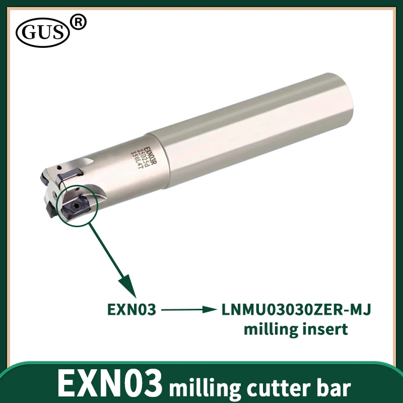 EXN EXN03 CNC Fast Feed Plane Milling Cutter Bar EXN03R Milling Machine for LNMU0303ZER Double-sided Alloy Insert Lathe Parts