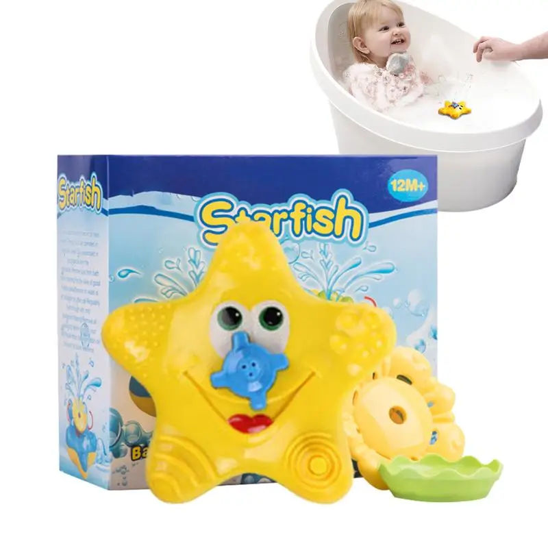 

Toddler Bath Toys Spray Spray Water Toys Rotating Starfish Bathtub Toys Battery Operated Interactive Game Squirting Starfish