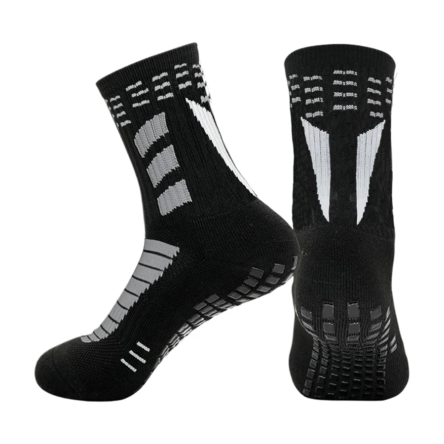 4 أزواج من الجوارب الرياضية للجنسين غير القابلة للانزلاق لكرة القدم وكرة السلة والبيسبول والرجبي وكرة القدم وركوب الدراجات جوارب رياضية للرجال والنساء