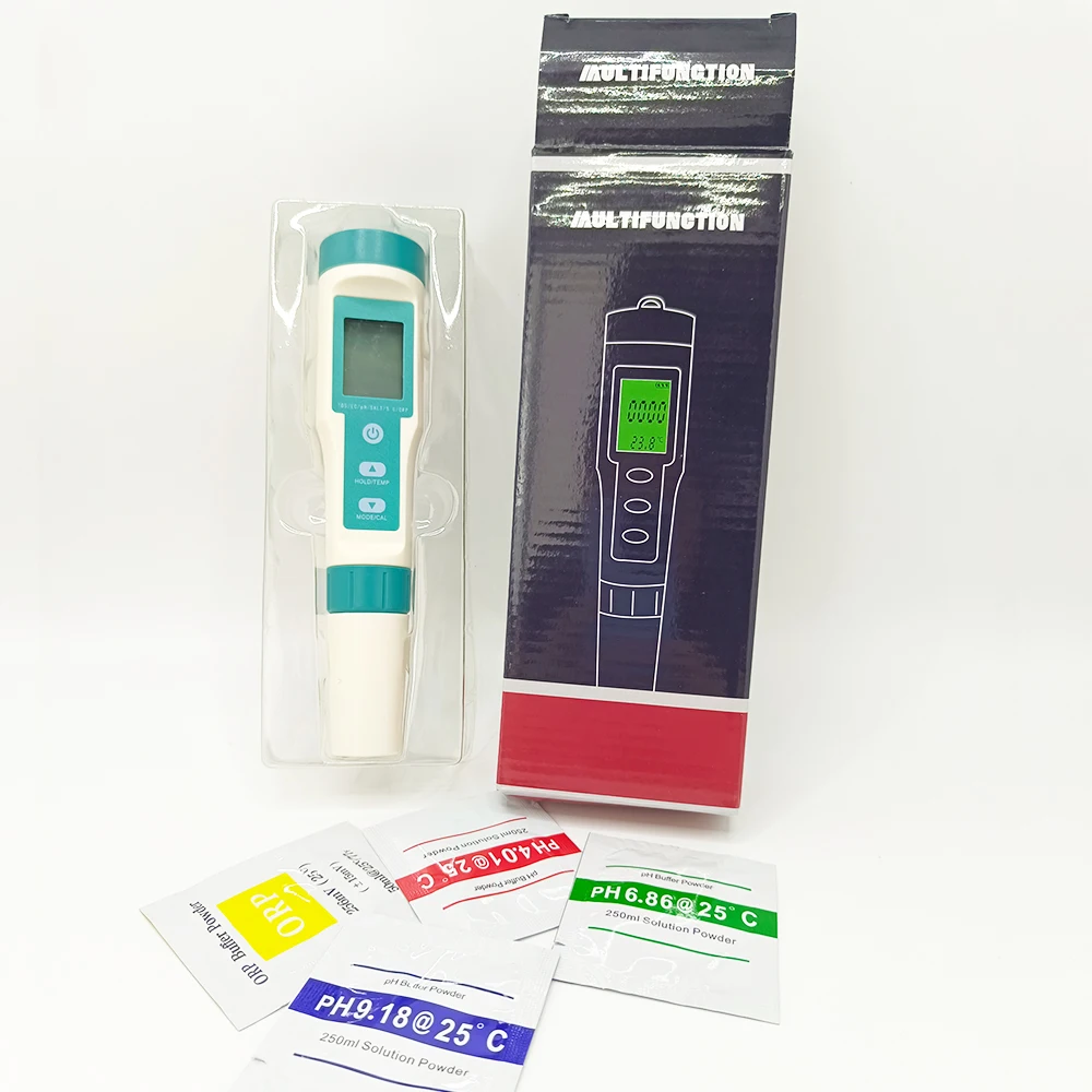 デジタル水質テスター,7 in 1 ph/tds/ec/orp/saline/s.g,高温計,水/脂肪吸引用