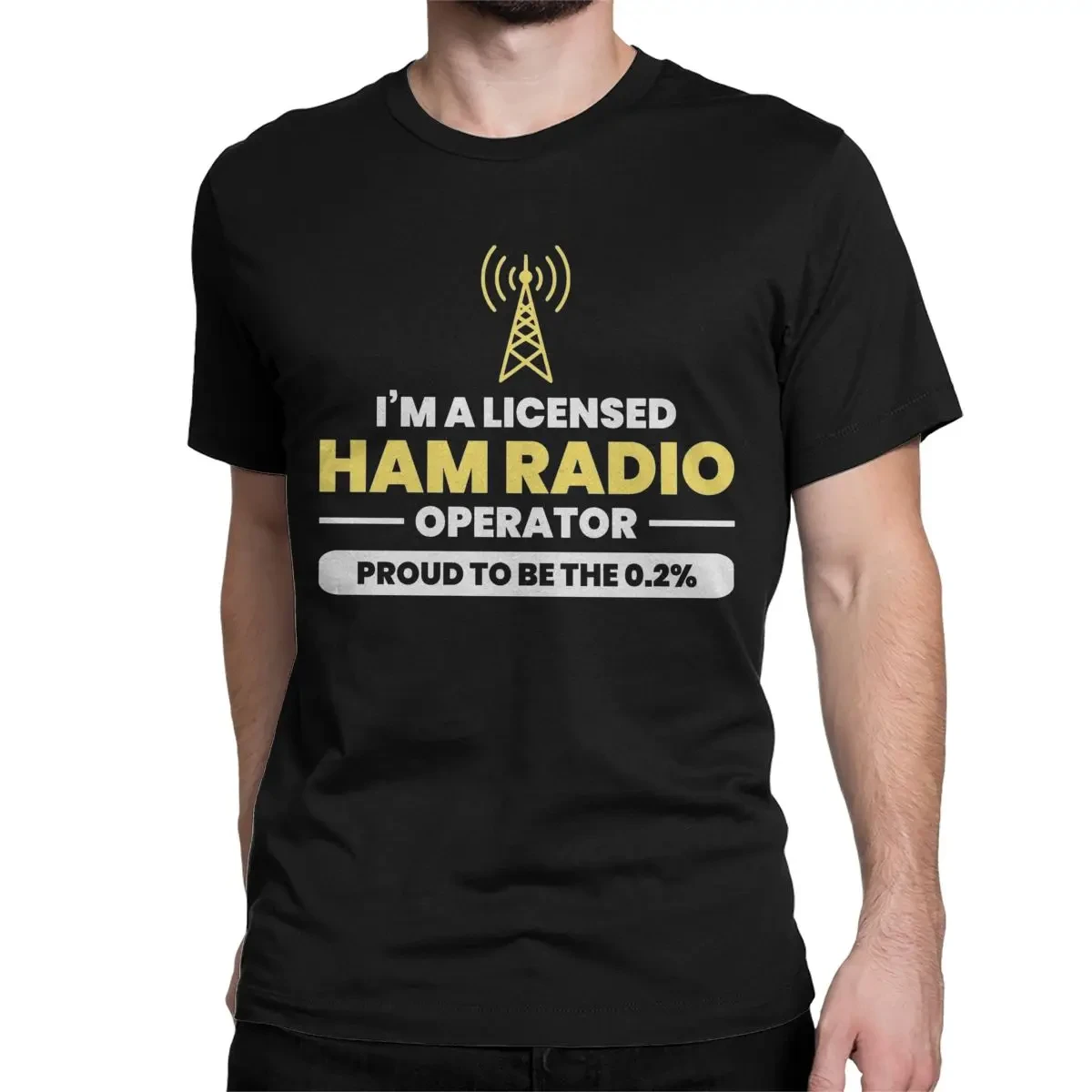 Męskie damskie amatorskie radio Ham Dziadek Dzień Ojca T Shirt Ubrania bawełniane Śmieszne koszulki z krótkim rękawem Crewneck Tees Party T-Shirts