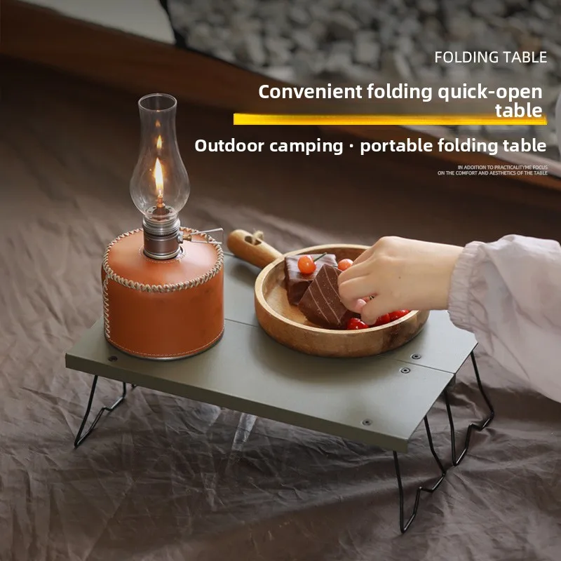 

Outdoor Aluminum Alloy Foldable Quick-opening Table Portable Backpack Table Camping Picnic Table Lightweight Integrated Table