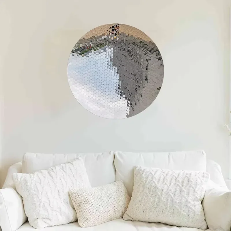 Metal Art Stainless Steel Plate Sculpture Wall Decoration Custom Interior Sculpture Concave Mirror