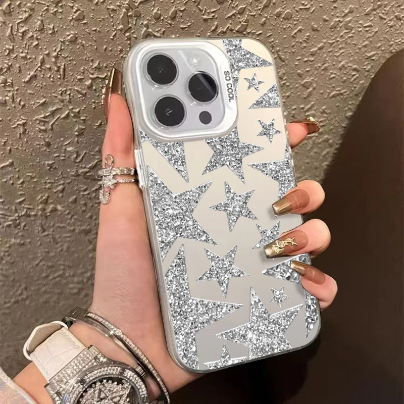 

For iPhone 13 Case Small Star Design TPU Basic Case for iPhone 11 12 15 14 Pro Max XS X XR 7 8 Plus SE2022 Matte Hard Back Cover